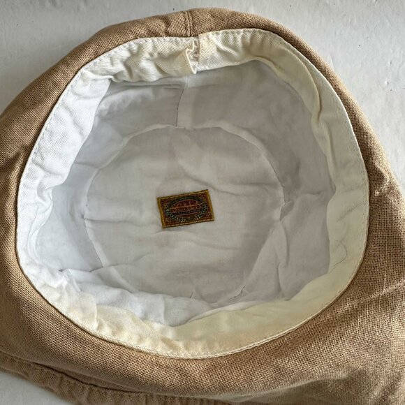 SCALA Lanikai tan and cream wide brim cotton bucket hat - Picture 2 of 5